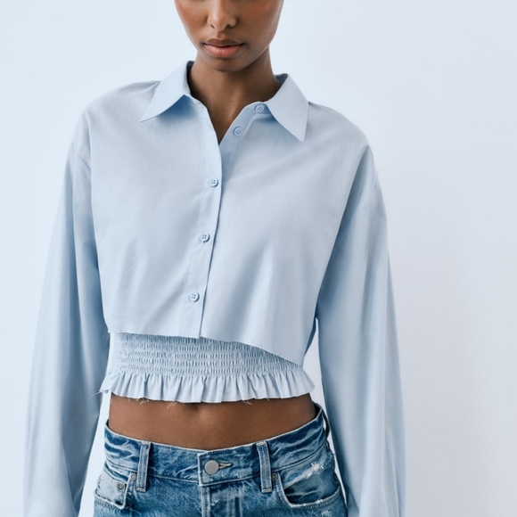🆕️ Zara Shirt & Crop Top Set - Picture 3 of 6